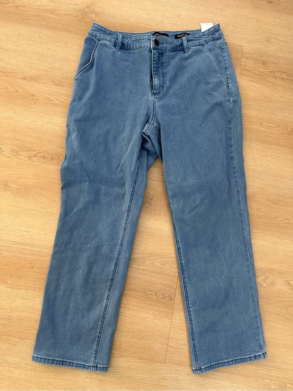 Susan Graver Straight Leg Jeans 10P